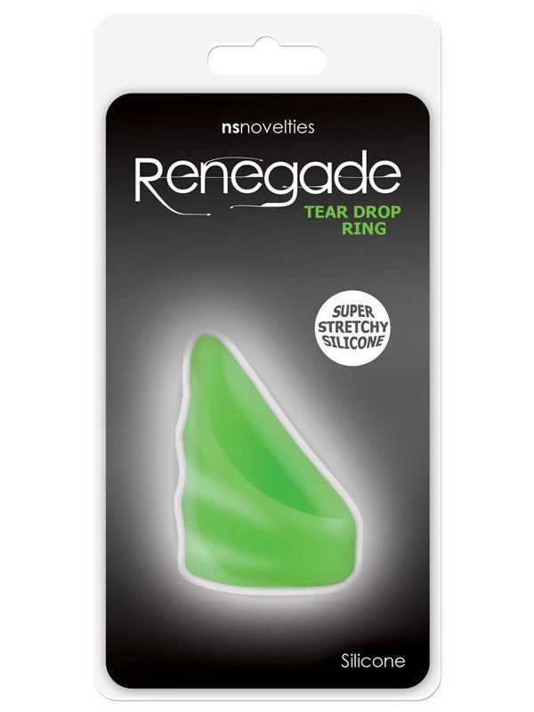 Renegade Tear Drop Cockring Neon Green