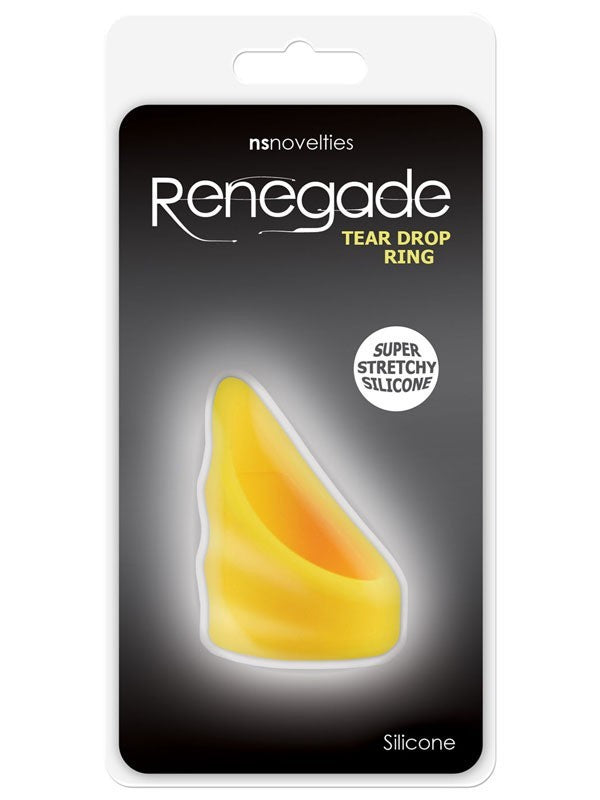 Renegade Tear Drop Cockring Neon Yellow