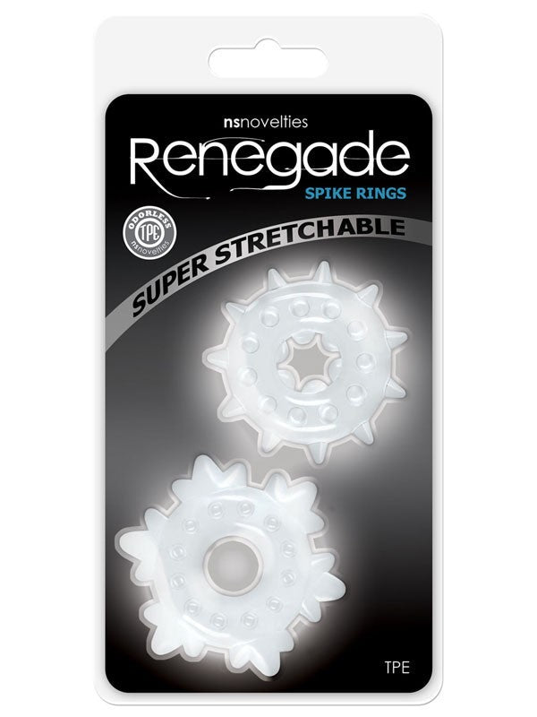 Renegade Spike Rings Clear