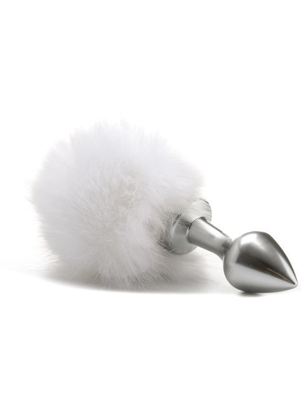 Beginner Bunny Tail Buttplug Silver