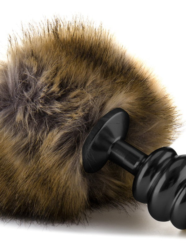 Extra Feel Bunny Tail Buttplug Black