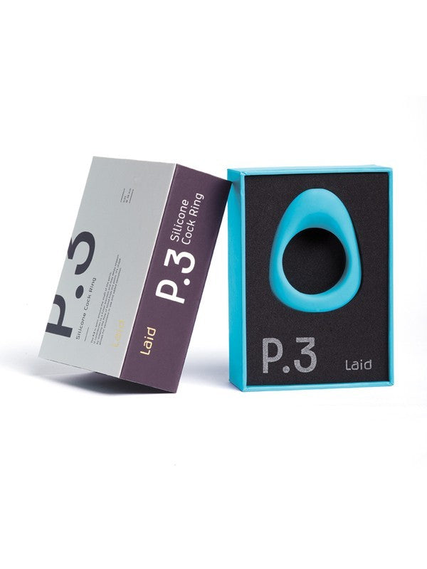Laid P.3 Silicone Stretch Cock Ring 38mm Cyan