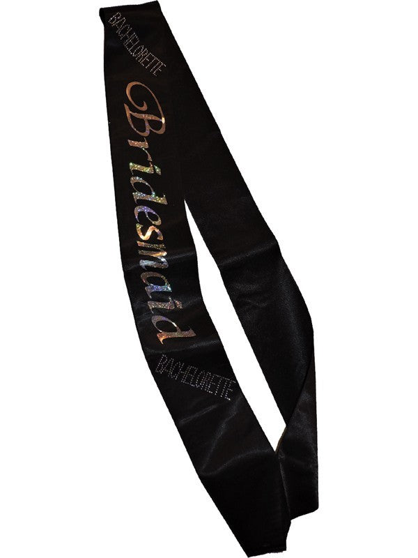 Black Bridesmaid Sash