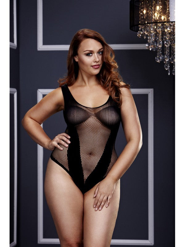 Fishnet Jacquard V Teddy Queen