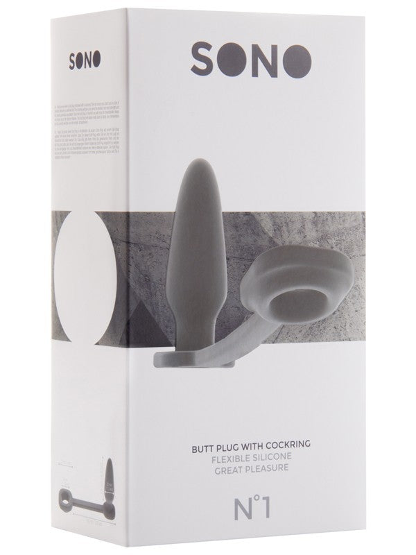 SONO NO. 1 Butt Plug with Cockring Grey
