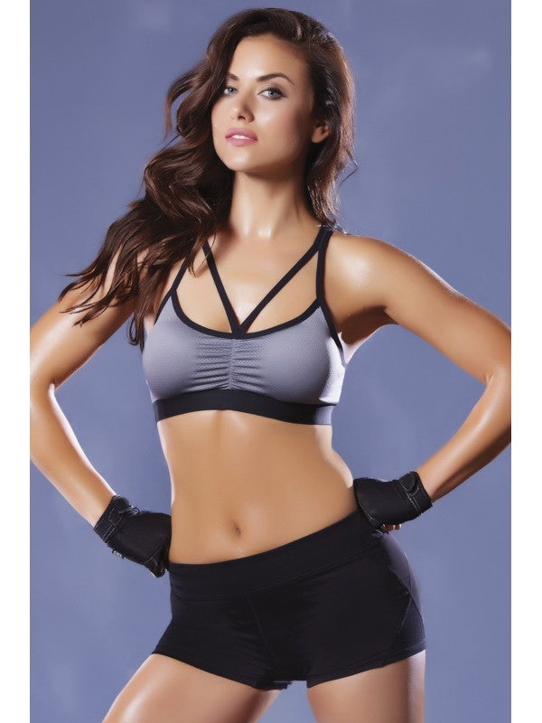 Crush It Sports Bra 30123-Grey-S(H)