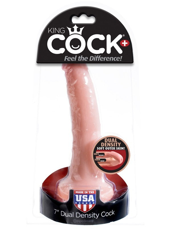 King Cock Dual Density 7 in. Cock - Flesh