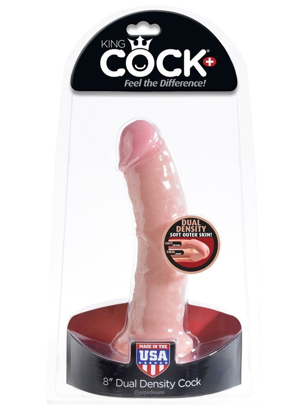 King Cock Dual Density 8 in. Cock - Flesh