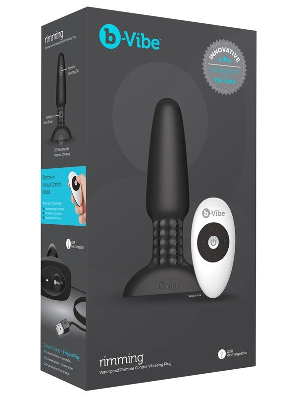 b Vibe USB Rechargeable Rimming Plug Black