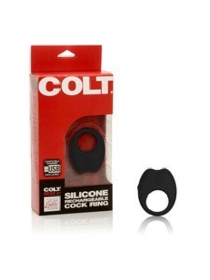 COLT Silicone Rechargeable Cock Ring - Black