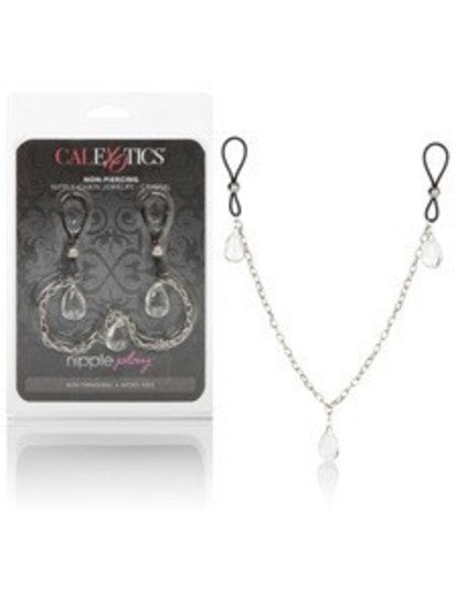 Nipple Play Non-Piercing Nipple Chain Jewelry - Crystal