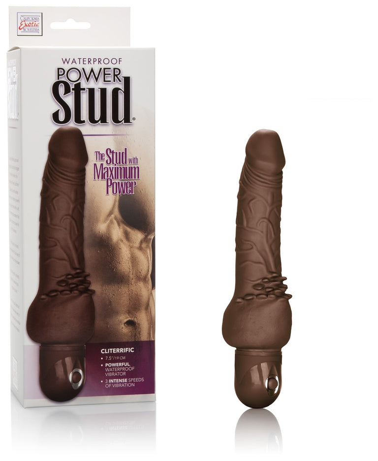 Waterproof Power Stud Cliterrific - Brown
