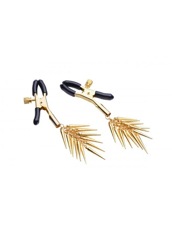 Lure Adjustable Nipple Clamps with Gold Spikes