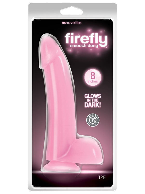 Firefly - Smooth Glowing Dong - 8 in. - Pink