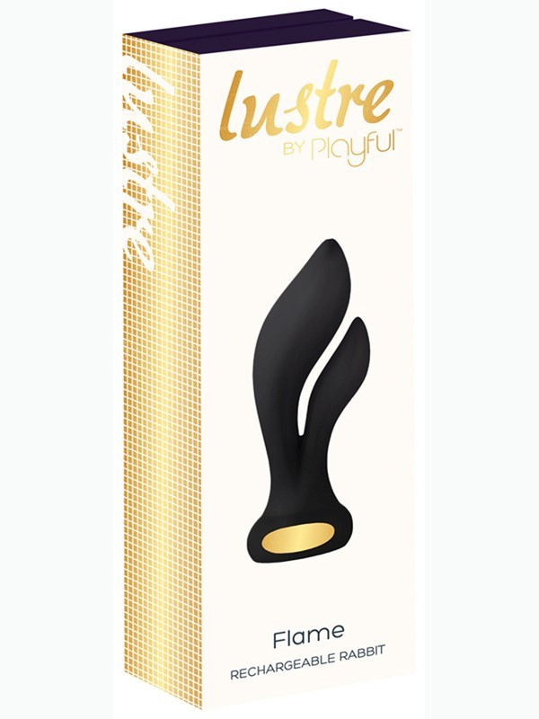 Lustre by Playful Flame Rechargeable Rabbit Black