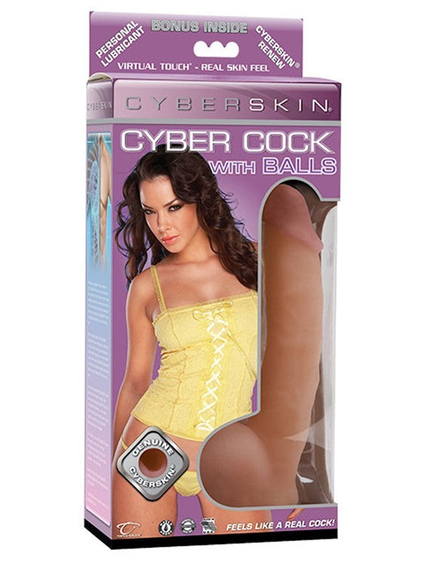 CyberSkin Cyber Cock with Balls Medium