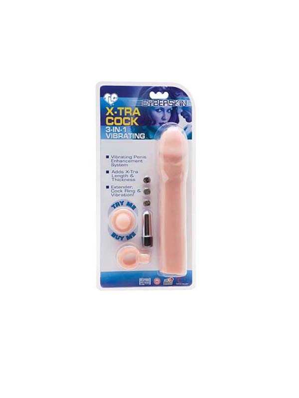 CyberSkin 3-in-1 Vibrating X-tra Cock