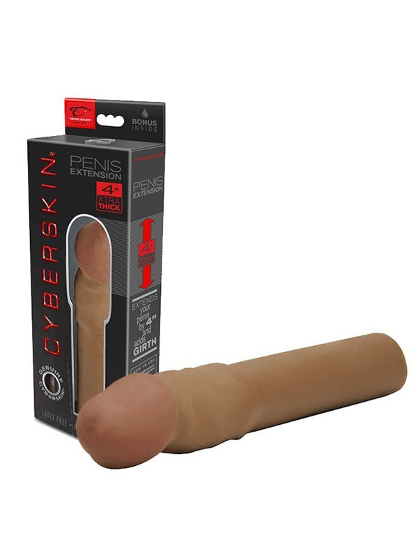 CyberSkin 4 inch Xtra Thick Transformer Penis Extension Dark