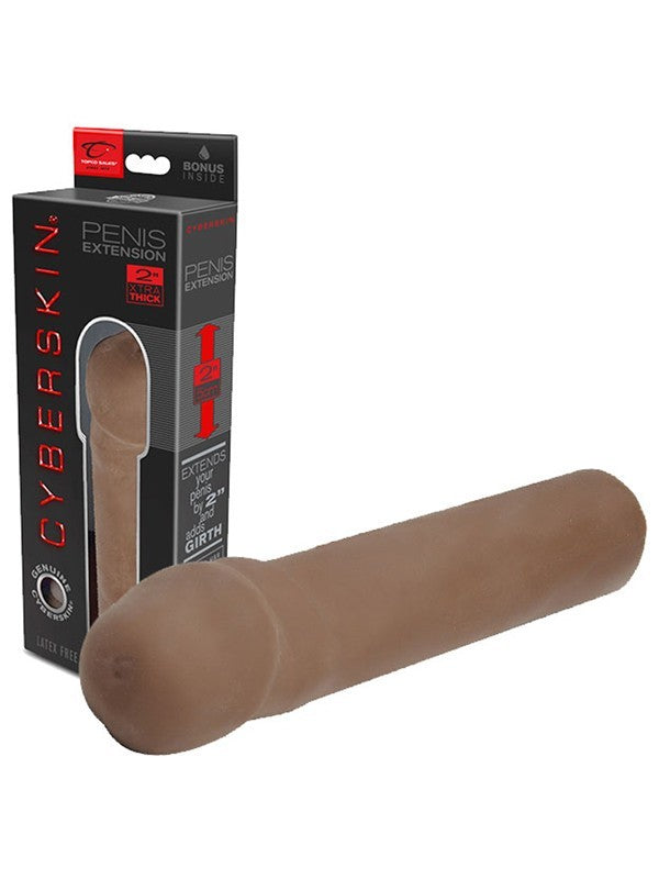 CyberSkin 2 inch Xtra Thick Transformer Penis Extension Dark