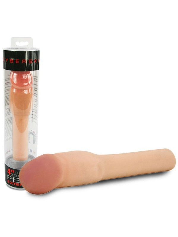 CyberSkin 4 inch Xtra Thick Vibrating Transformer Penis Extension Light