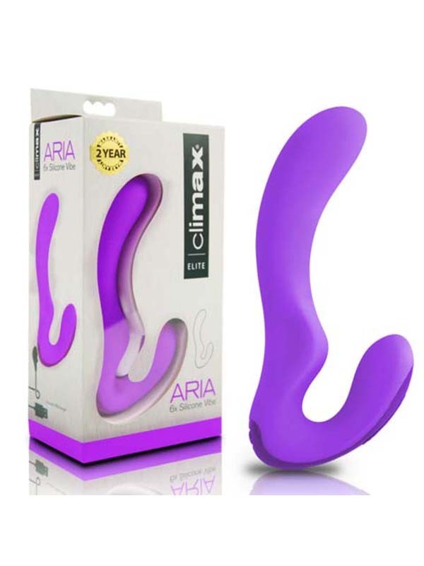 Climax Elite Aria Rechargeable 6x Silicone Vibe Purple