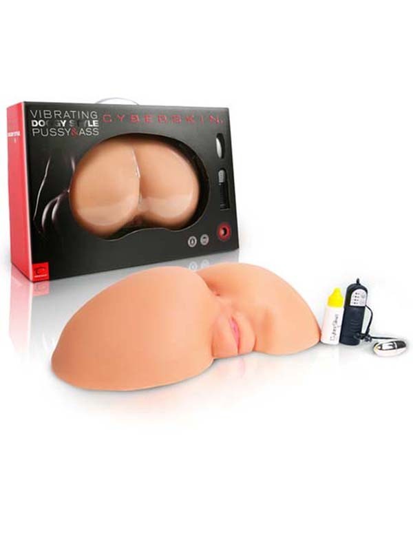 Cyberskin Doggy Style Vibrating Pussy and Ass