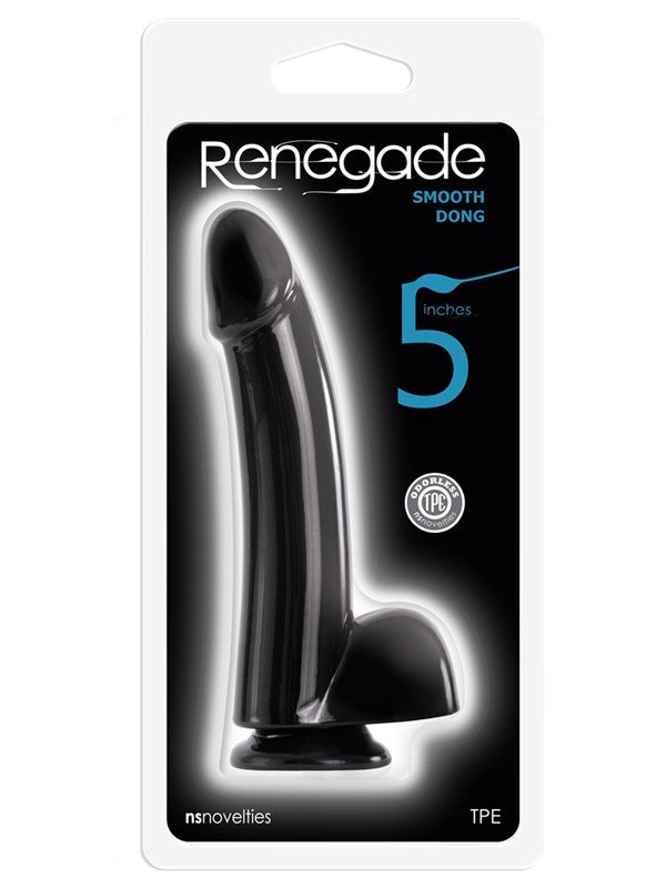 Renegade 5 in. Smooth Dong Black
