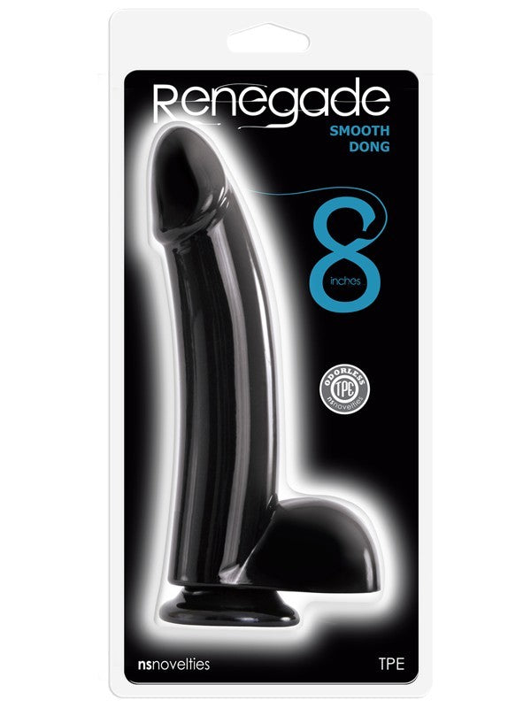 Renegade 8 in. Smooth Dong Black