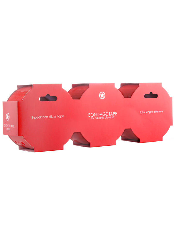 Ouch Bondage Tape 3-pack Red