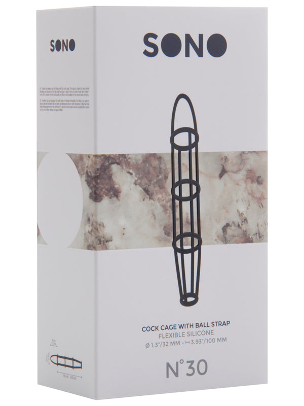 Sono No.30 Cockcage with ball strap Black