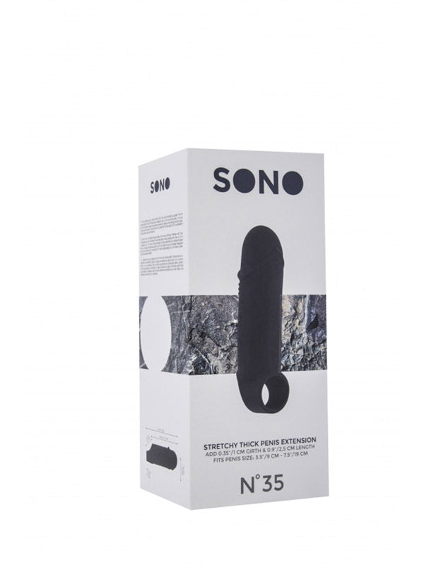 Sono No.35 Stretchy Thick Penis Extension Black