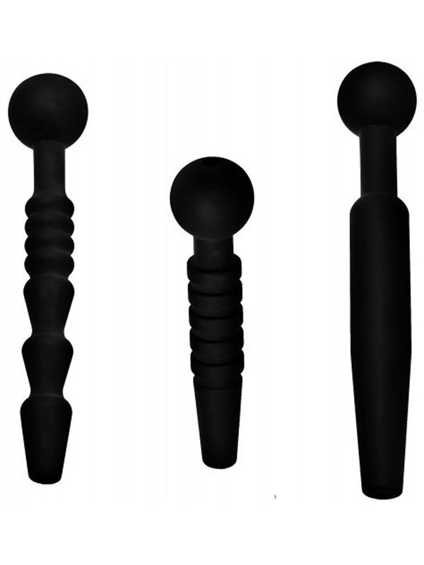Dark Rods 3 Piece Silicone Penis Plug Set