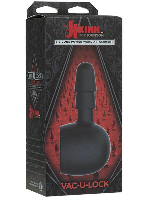 Kink Silicone Wand Attachment Vac-U-Lock Black