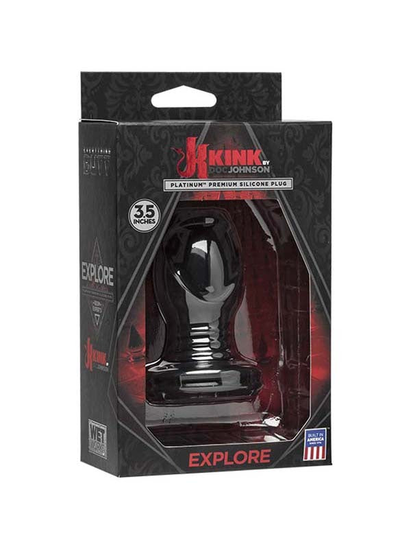 Kink Wet Works Explore Silicone Anal Plug Mini Black