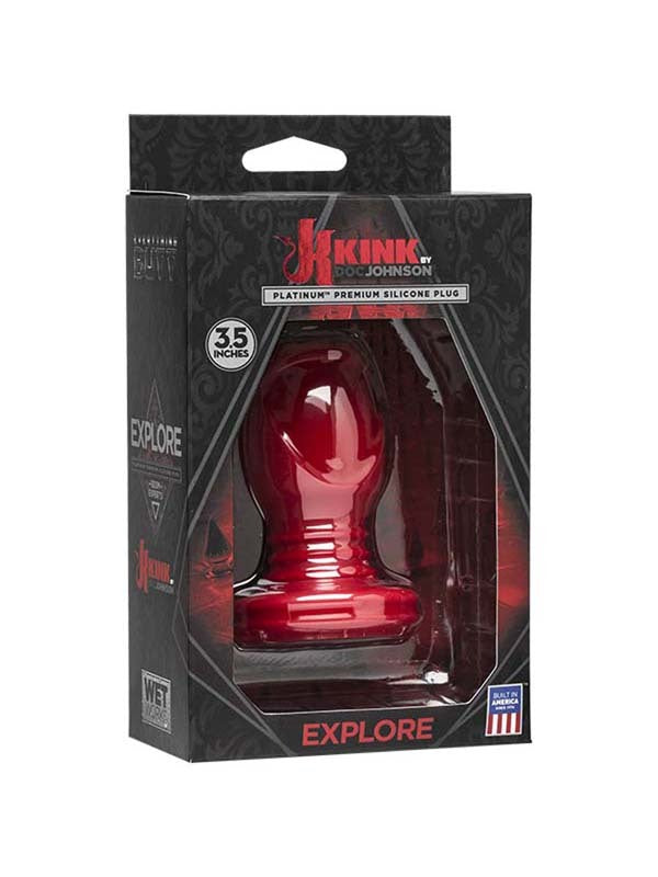 Kink Wet Works Explore Silicone Anal Plug Mini Red