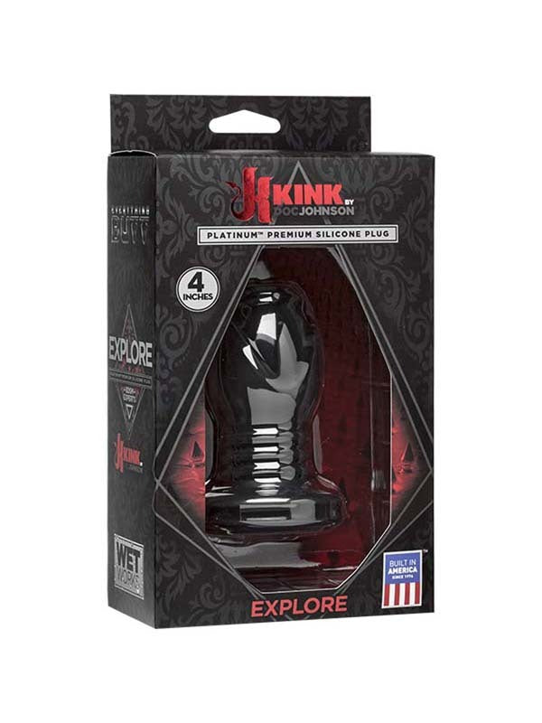 Kink Wet Works Explore Silicone Anal Plug Standard Black