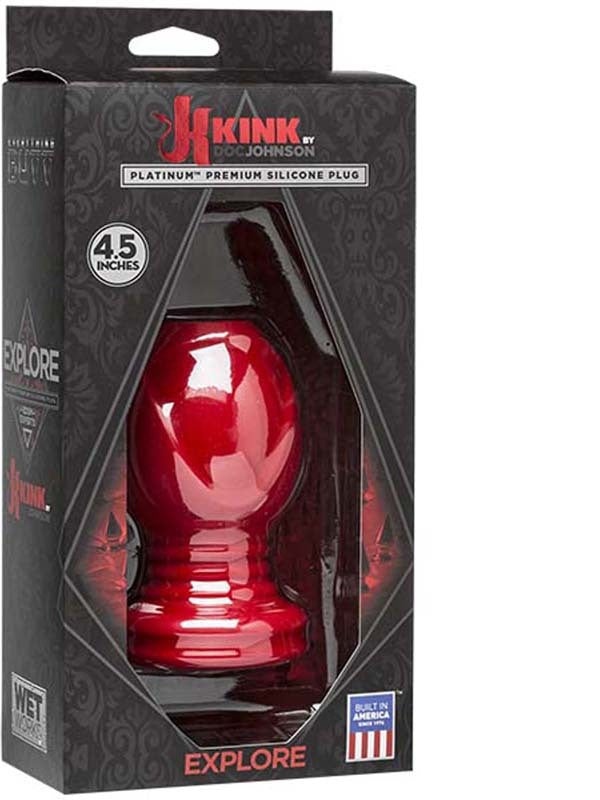 Kink Wet Works Explore Silicone Anal Plug XL Red