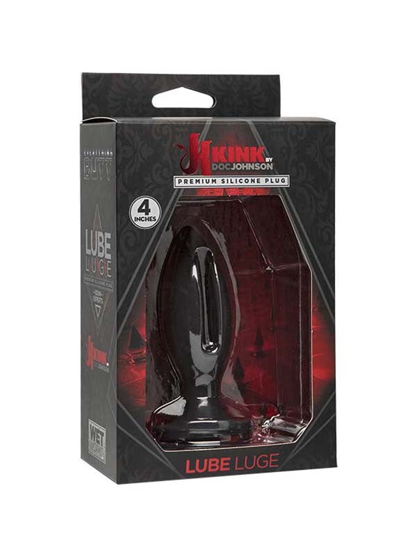 Kink Wet Works Silicone Lube Luge Plug 4 in. Black