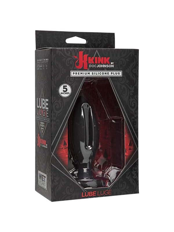 Kink Wet Works Silicone Lube Luge Plug 5 in. Black