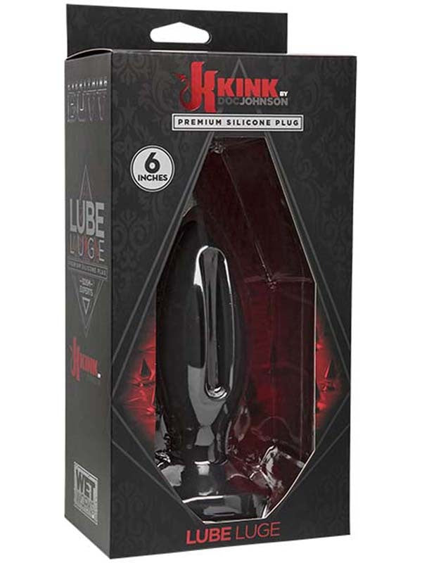 Kink Wet Works Silicone Lube Luge Plug 6 in. Black
