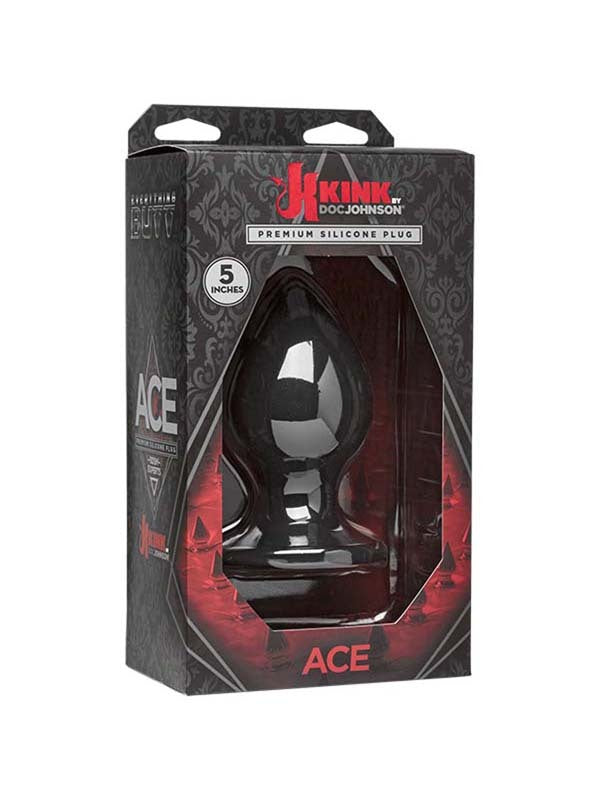 Kink Ace Silicone Anal Plug X-Large Black
