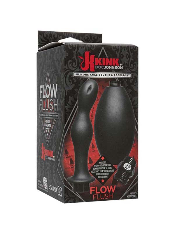 Kink Flow Silicone Anal Douche and Accessory Black
