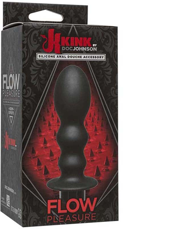 Kink Flow Silicone Anal Douche Accessory Pleasure Black