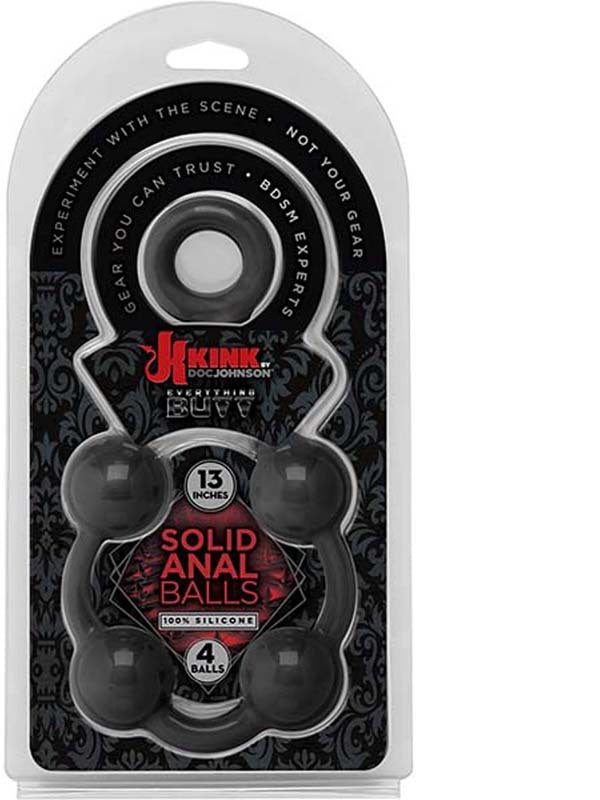 Kink Smooth Silicone Anal Balls 13 in. Black