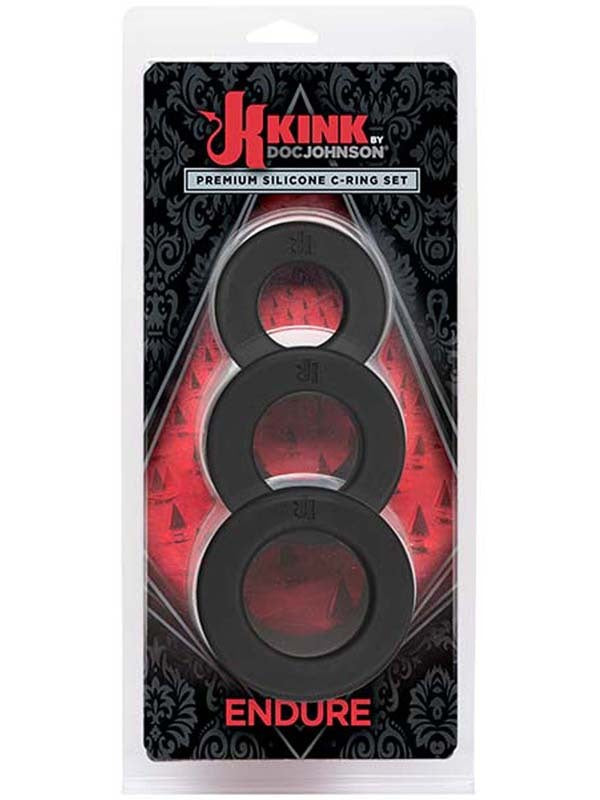 Kink Endure Silicone C-Ring Set Black