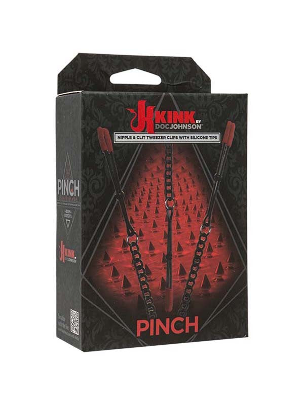 Kink Silicone Nipple and Clit Tweezer Clips Black Metal and Silicone Tips