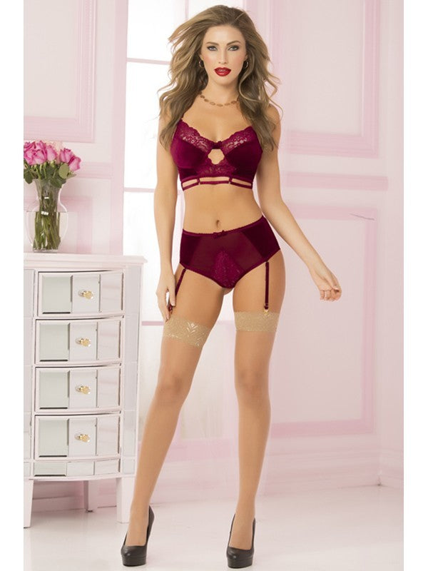 Smooth Like Velvet Bra Set 10710-Wine-M(H)