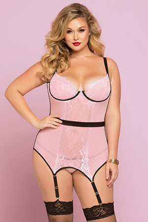 Blush Bond Chemise Set 10749X PInk 3/4 X