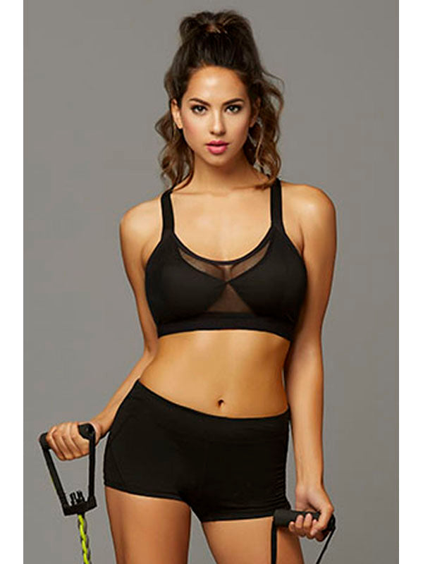 Score More Sports Bra w/ Netting Inserts 30130 Black S(H)