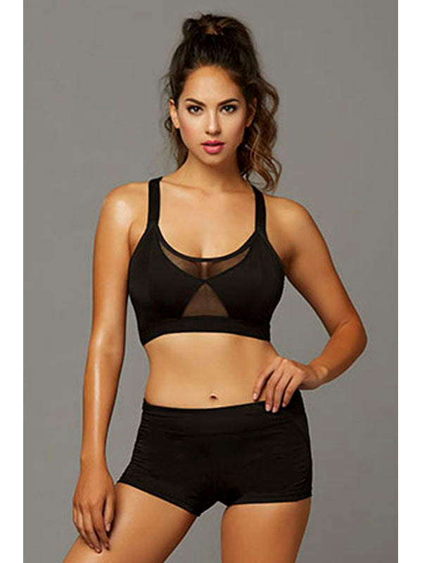 Score More Sports Bra w/ Netting Inserts 30130 Black M(H)